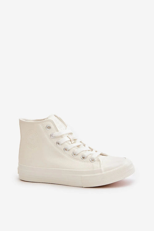 Baskets montantes femmes BIG STAR cuir artificiel blanc confortable doublure fourrure semelle caoutchouc design minimaliste style intemporel