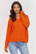 Pull Makadamia pour Femme, Style Moderne et Décontracté, Coupe Oversize, Couleur Orange Vif, Matériau Haut de Gamme, Confort Optimal