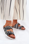 Sandales femmes design moderne décontracté confort semelle liège motifs graphiques brides ajustables style estival chic