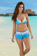 Maillot de bain deux pièces Madora style moderne estival bikini triangles short élastique taille ajustable polyester nylon plage été femme
