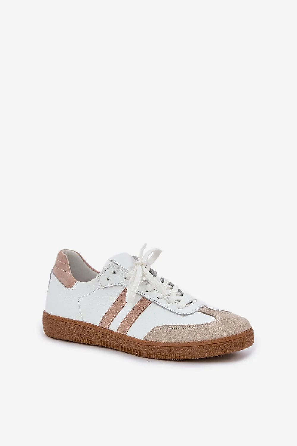 Chaussures de sport Step in style pour femmes cuir naturel style rétro confortable baskets élégantes lacets blancs occasion quotidienne décontractée