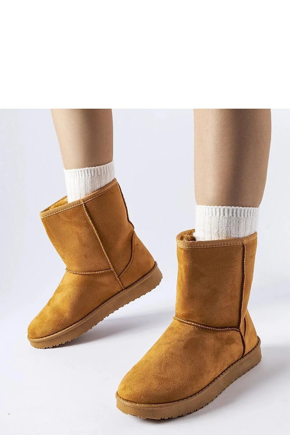 Bottines de neige classiques en daim camel mi-haute pour femme, style UGG, semelle anti-glisse, doublure chaude, confortable, polyvalente hiver