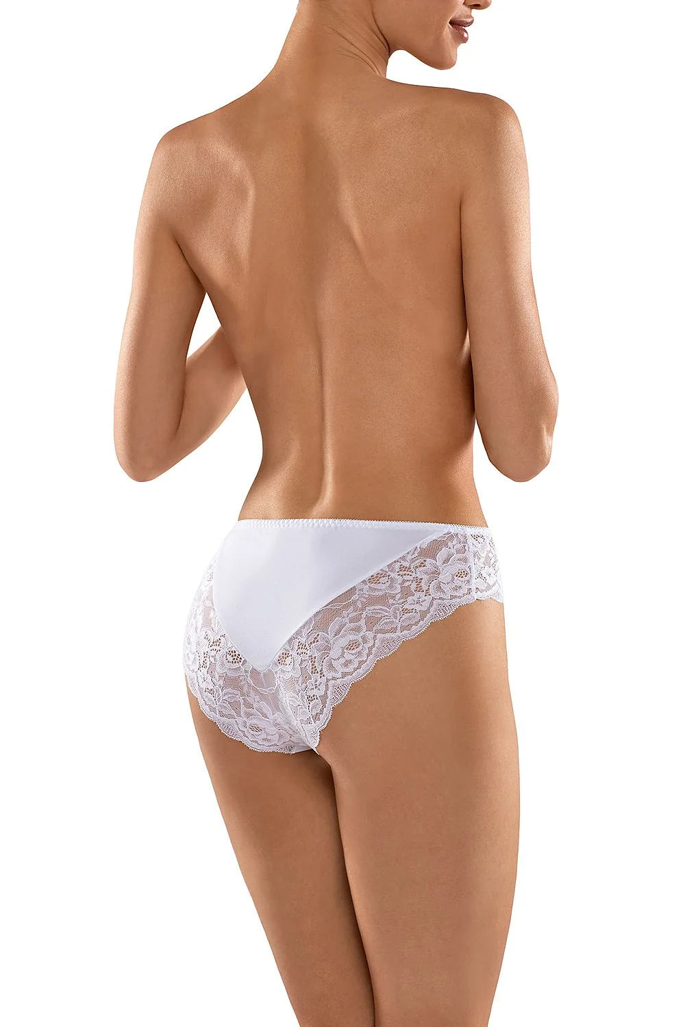 Culotte taille haute dentelle florale blanche élégante et confortable pour un style romantique quotidien
