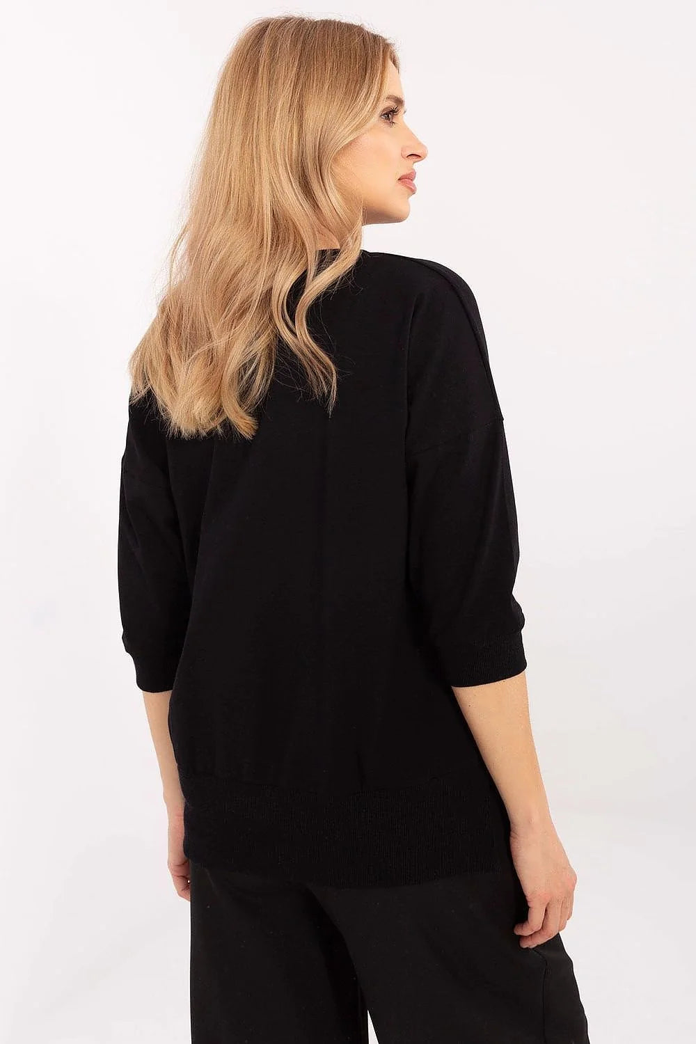 Chemisier Relevance Femme Chemisier Casual Élégance Imprimé Floral Coton Élasthanne Manches 3/4 Noir Blanc Rose Pâle