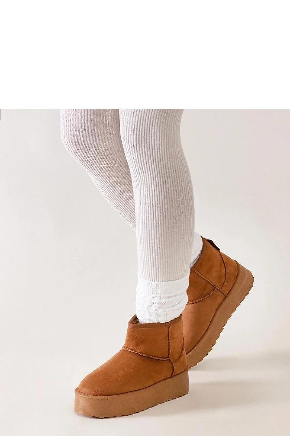 Bottes de neige pour femmes marron caramel daim hauteur cheville semelle compensée isolation thermique confort hiver urbain