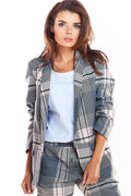 Blazer femme polyester viscose style urbain structuré élégant intemporel conçu en Pologne pour toutes occasions