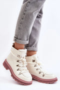Bottes trappeur élégantes en cuir vachette GOE avec fourrure deagneau pour femmes, style moderne urbain, confort et durabilité