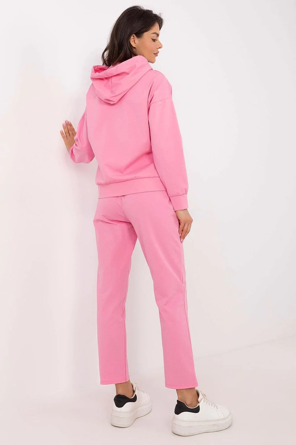 Sweat à capuche et pantalon assorti Italy Moda, style décontracté, rose pastel, femme, confort, qualité, mode urbaine, tenue détente, coupe relax, élasthanne, polyester, viscose, loisirs