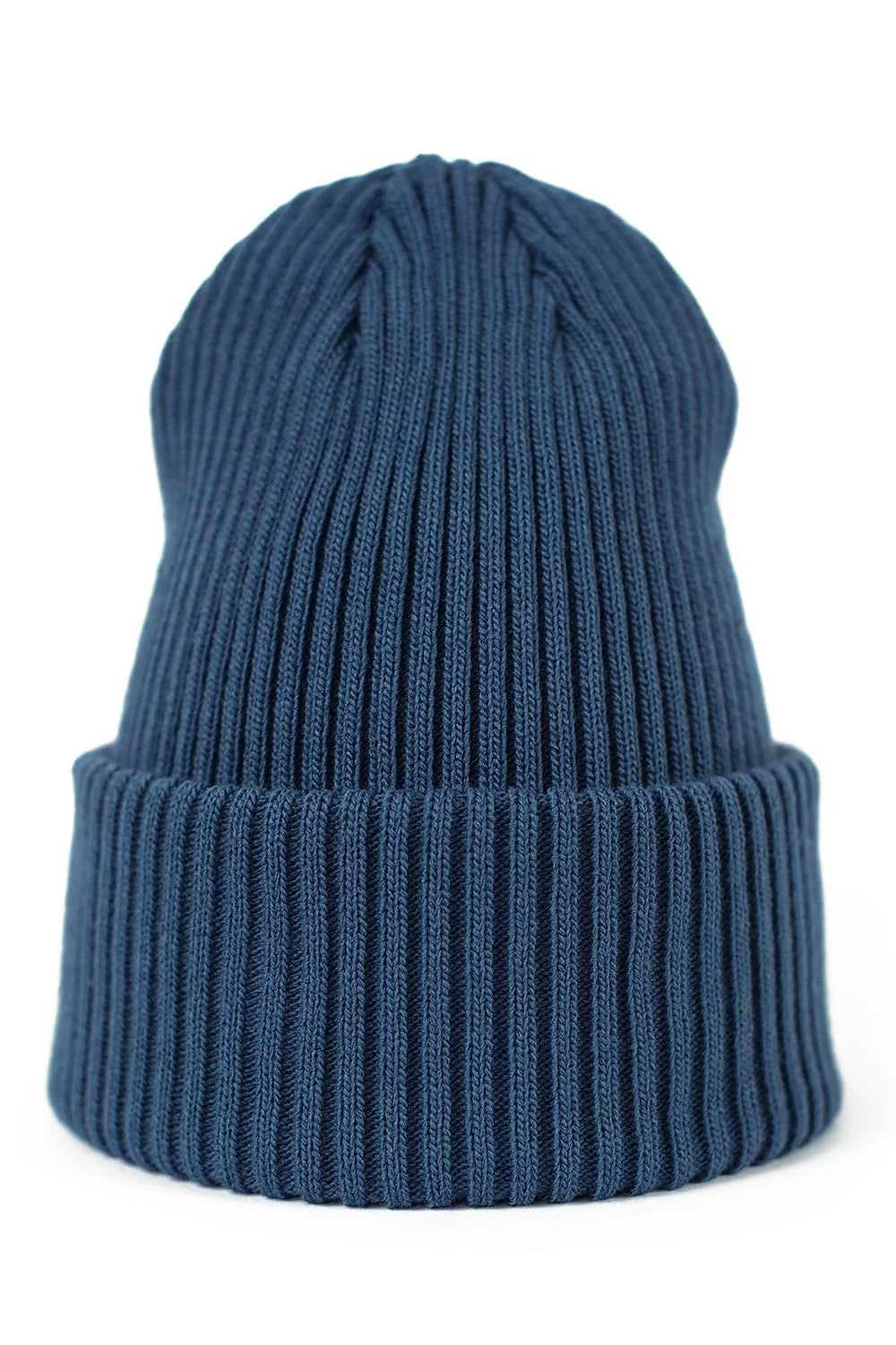 Bonnet maille côtelée en laine pour femme, hiver, automne, urbain, extérieure, style intemporel, couleur bleu profond, finitions soignées, idéal pour les froids