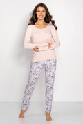 Pyjama Femme 2 Pièces Élégant Confort Naturel Doux Matières OEKO-TEX Standard 100 Manches Longues Encolure Ronde Finitions Soignées Détente Maison