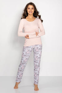 Pyjama Femme 2 Pièces Élégant Confort Naturel Doux Matières OEKO-TEX Standard 100 Manches Longues Encolure Ronde Finitions Soignées Détente Maison
