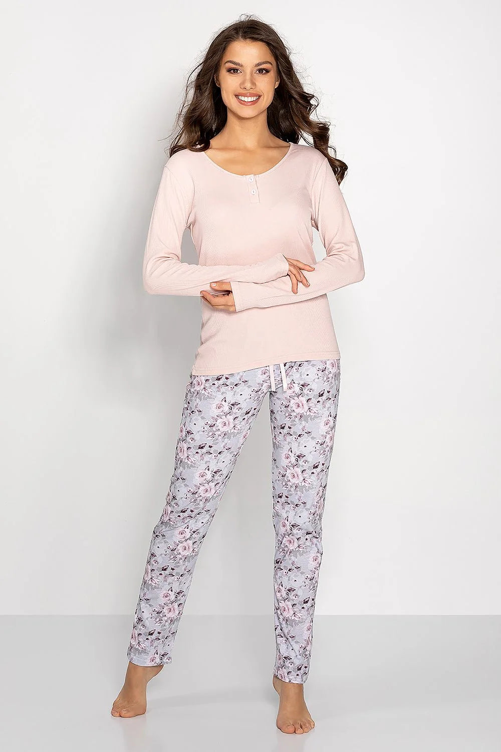 Pyjama Femme 2 Pièces Élégant Confort Naturel Doux Matières OEKO-TEX Standard 100 Manches Longues Encolure Ronde Finitions Soignées Détente Maison