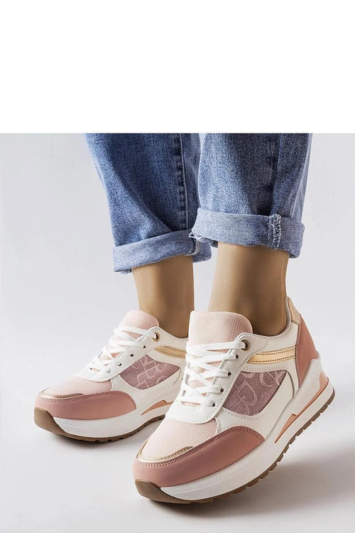 baskets Solea femme moderne élégante confortable estivale rose poudré blanc cuir synthétique suédine mesh matelassé semelle amortissante antidérapante