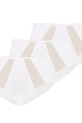 Culottes femmes en coton haute qualité blanc transparent bandes triangles beige taille haute confortables