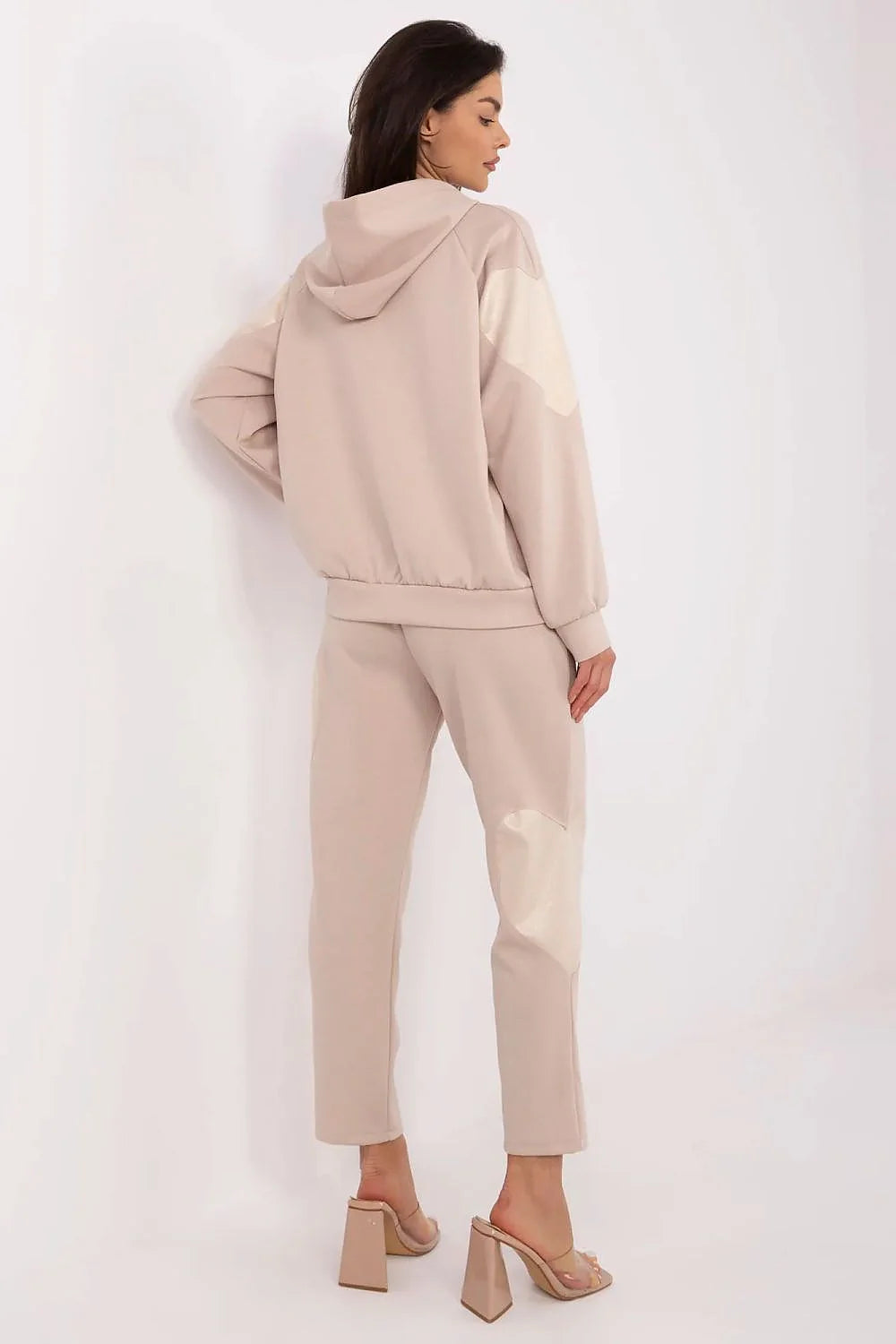 Ensemble Casual Femme Italy Moda Sweat Capuche Pantalon Taille Haute Coton Doux Confort Minimaliste