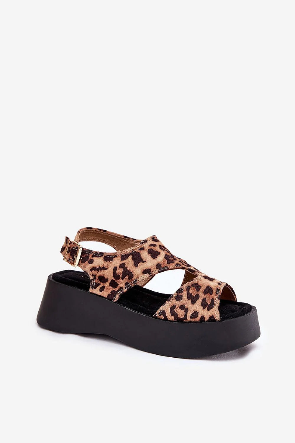 Sandales à plateforme style audacieux pour femmes, motif léopard, cuir écologique, confort tout le jour, été élégant