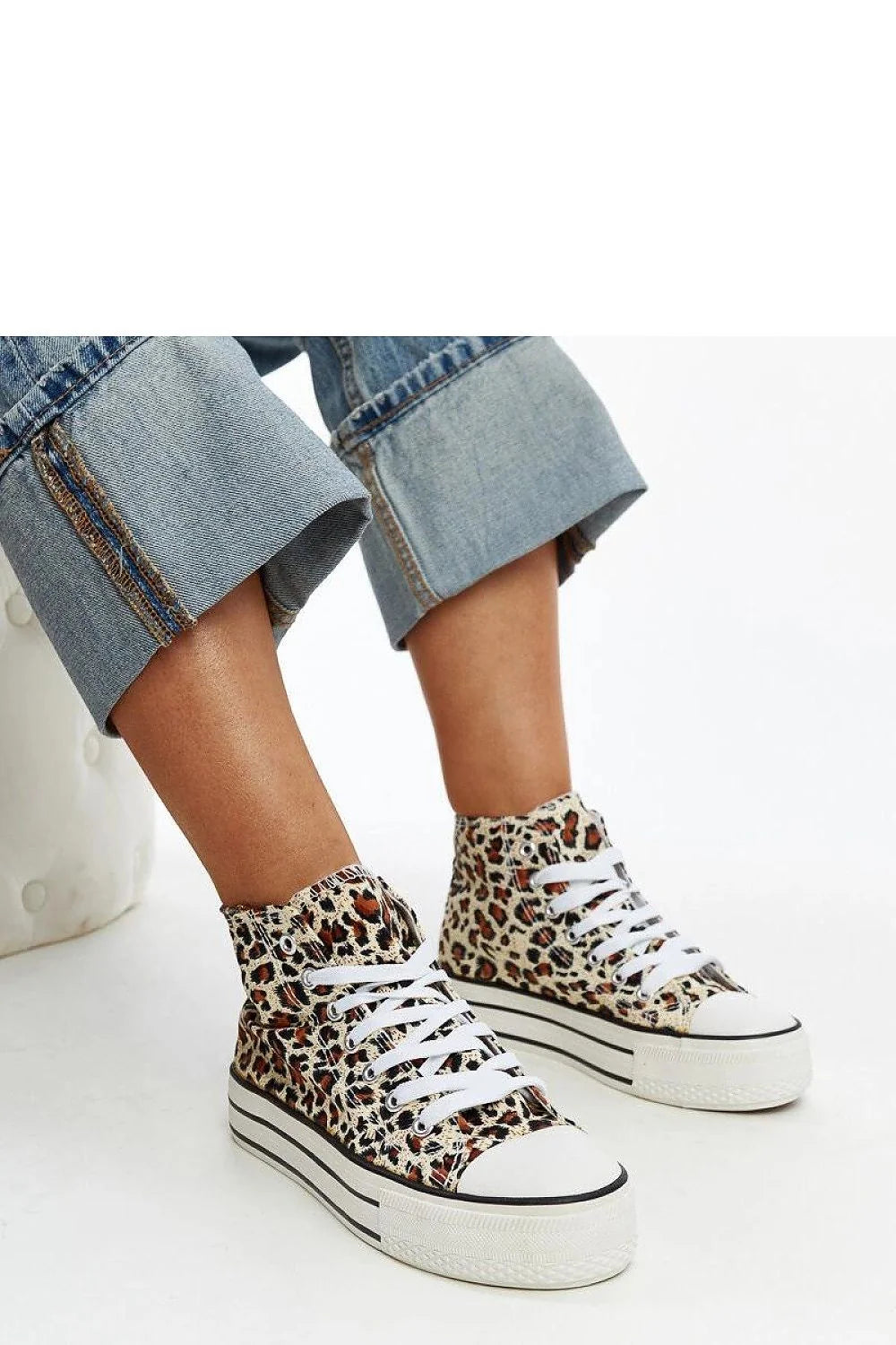 Baskets Solea Hautes à Imprimé Léopard pour Femme, Style Moderne, Coupe Montante, Semelle Épaisse, Comfort et Durabilité, idéales pour Look Casual ou Streetwear