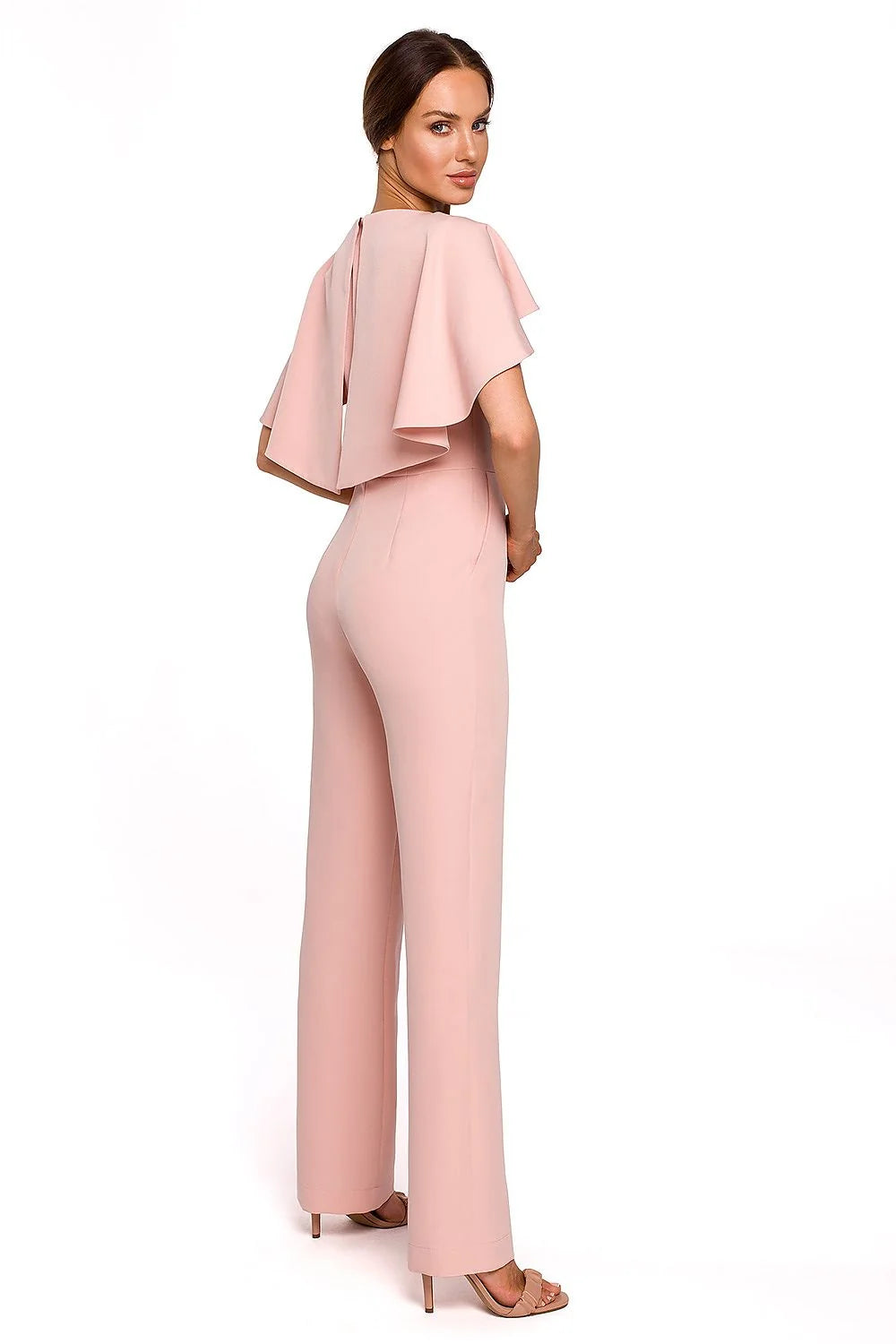 Combinaison femme polyester élégante vert vif chic ajustée chaîne soirée occasions spéciales mode