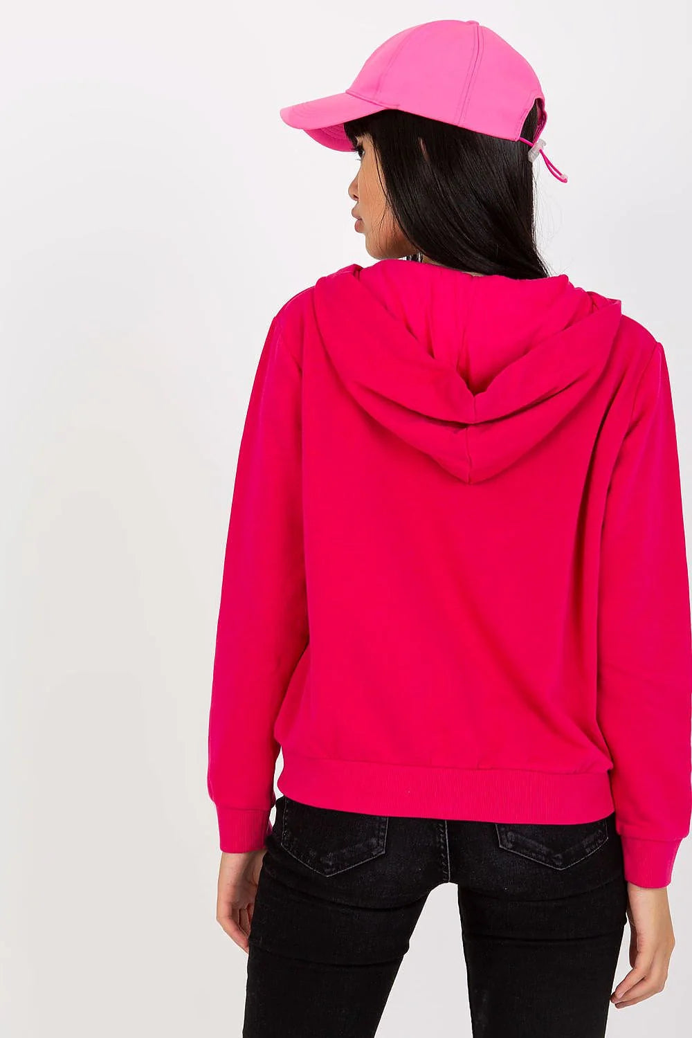 Sweatshirt femme capuche manches longues coton polyester gris foncé style casual occasion quotidienne