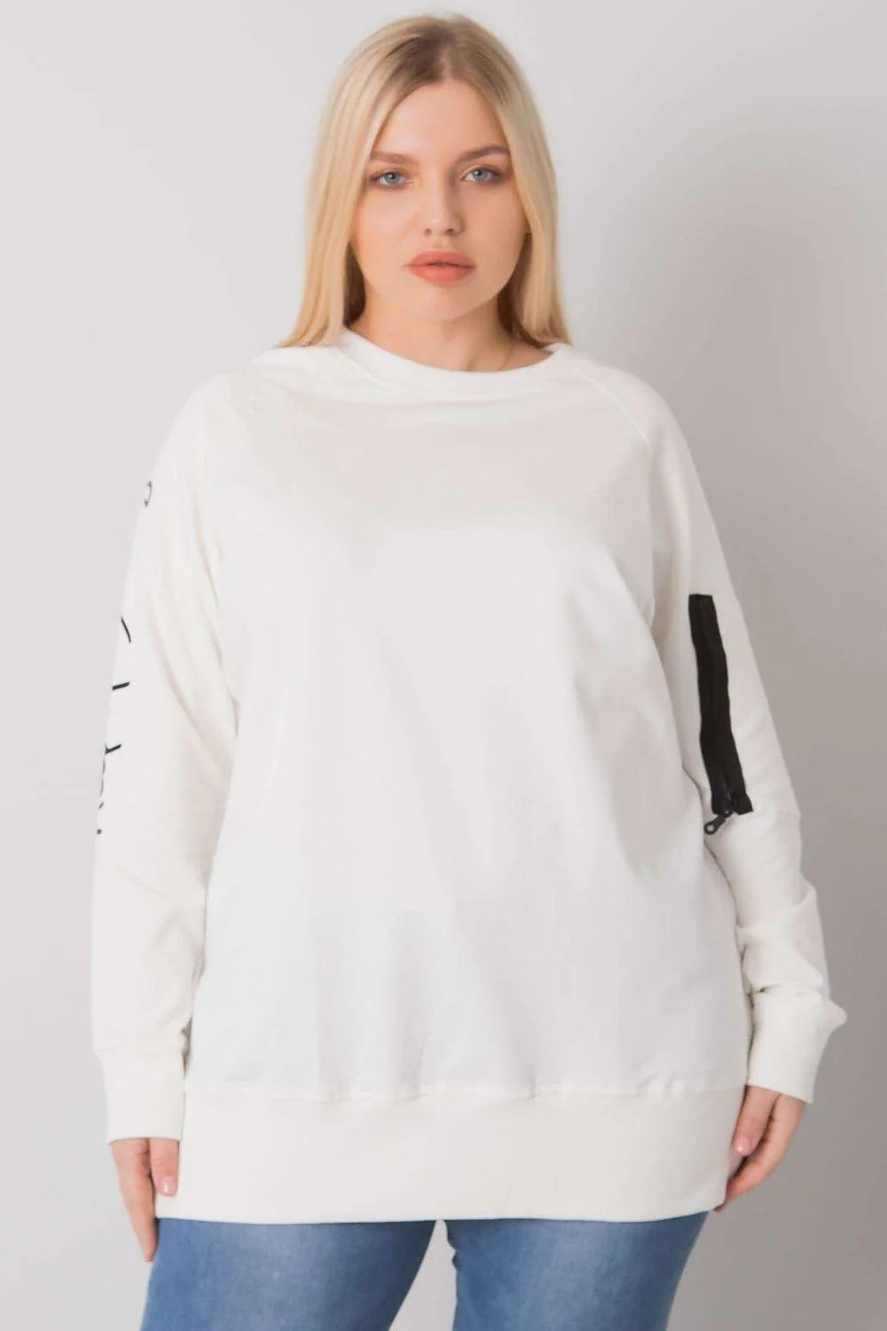Sweatshirt ample en coton bordeaux décontracté streetwear avec poche zippée et inscription originale femme