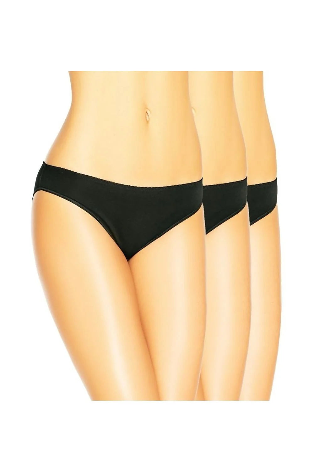 Culottes en bambou noires pour femme, taille basse, confortable, ensembles de 3, doux et élastique