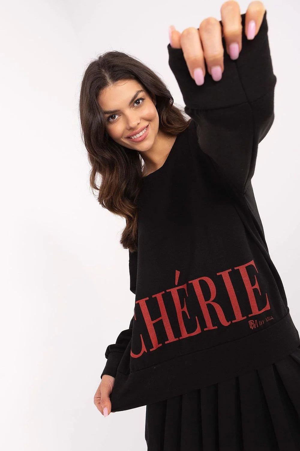 Sweatshirt Jupe Ensemble Femme Noir Confort Style Moderne Casual Occasions Polyvalent Look Décontracté Élégant