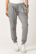 Pantalon de jogging en coton gris style décontracté confortable avec poches pour moments détente