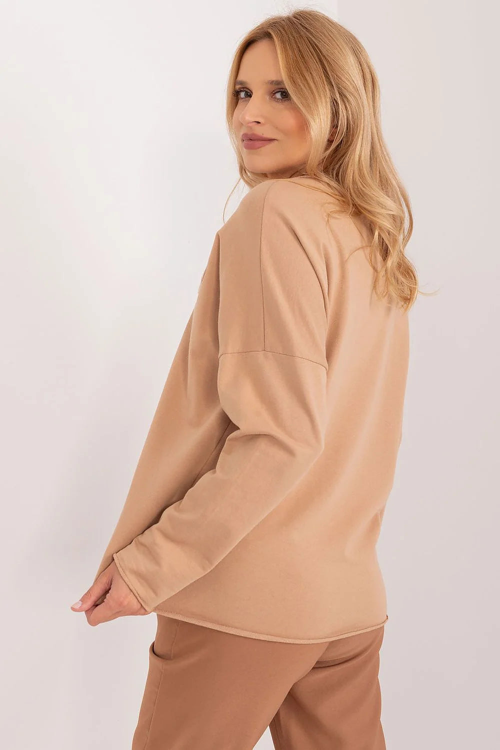 Pull-over sweater féminin casual floral appliques paillettes argento dorato verde rosa coton haute qualité beige clair femme usage quotidien
