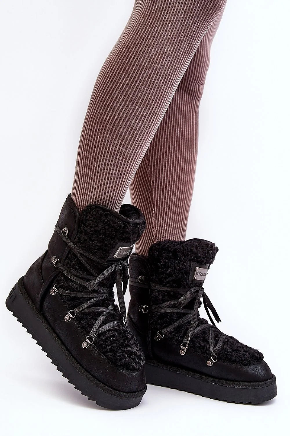 Bottes de neige pour femmes en microfibre imperméable et fausse fourrure, style après-ski, anti-glisse, végan, confort hiver, mode élégant