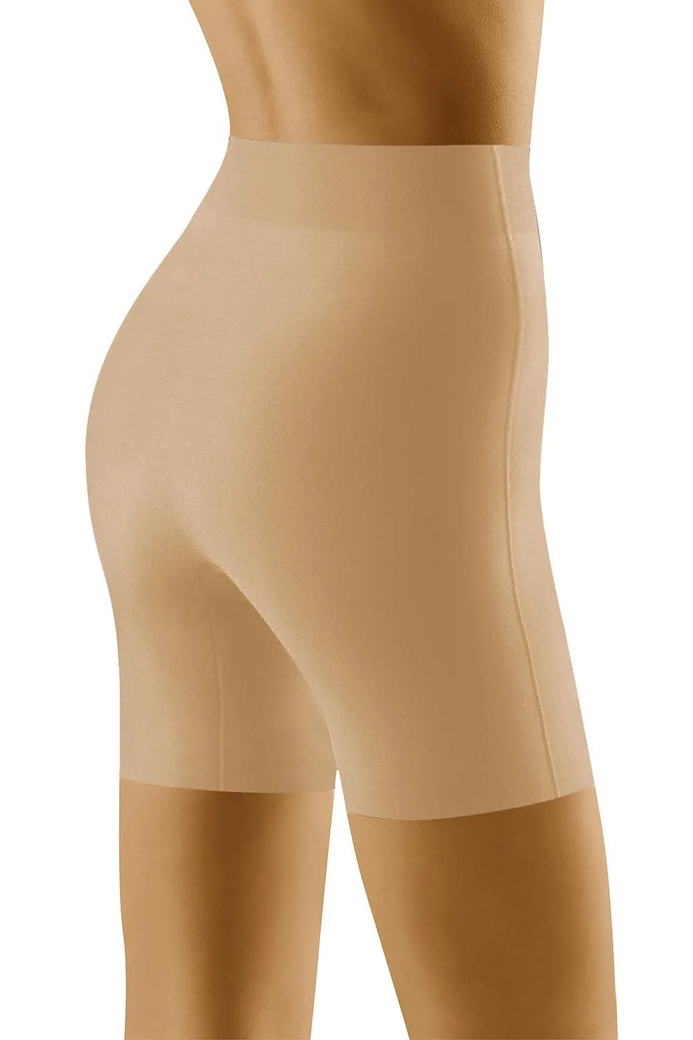 Shorty gainant microfibre noir invisible confortable et sculptant taille haute pour silhouette affinée élégante