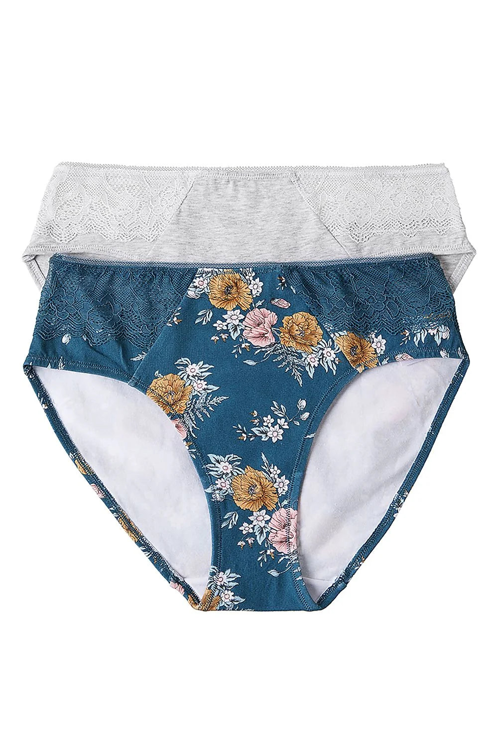 culottes féminines coton stretch dentelle florale unie imprimée marine bleu rose mihaute couvrante maintien confortable respirante coutures discrètes nœud décoratif