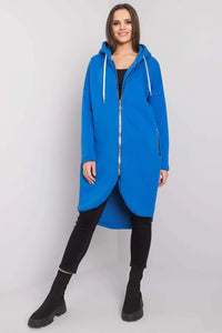 Sweatshirt Relevance coton élasthanne bleu rouge vert gris noir moderne long asymétrique coupe ample épaules tombantes manches longues