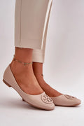 Ballerines Step in style pour femmes élégance et confort cuir artificiel nude beige-pink occasionnelles semi-formelles