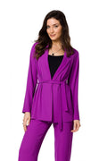 Veste longue femme style non conventionnel couleurs vives féminine tissu fluide ceinture ajustable taille personnalisée Makover