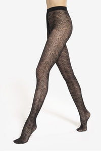 collants femme fantaisie résille motif floral rosaces noir semitransparent maille fine extensible polyamide elasthanne taille haute ceinture élastiquée pied fermé