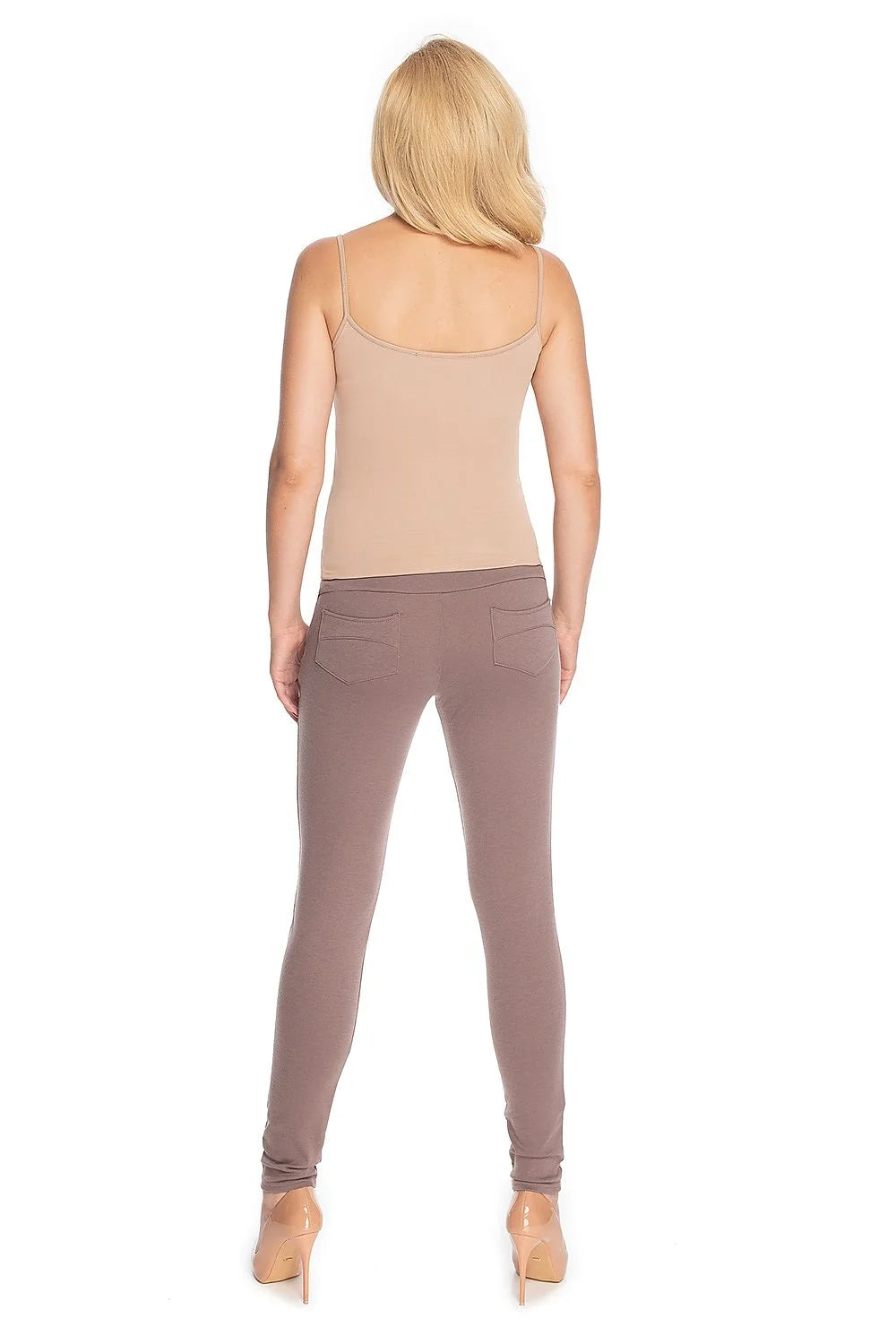 Pantalon de maternité noir extensible skinny confortable pour grossesse élégante et quotidienne femme moderne