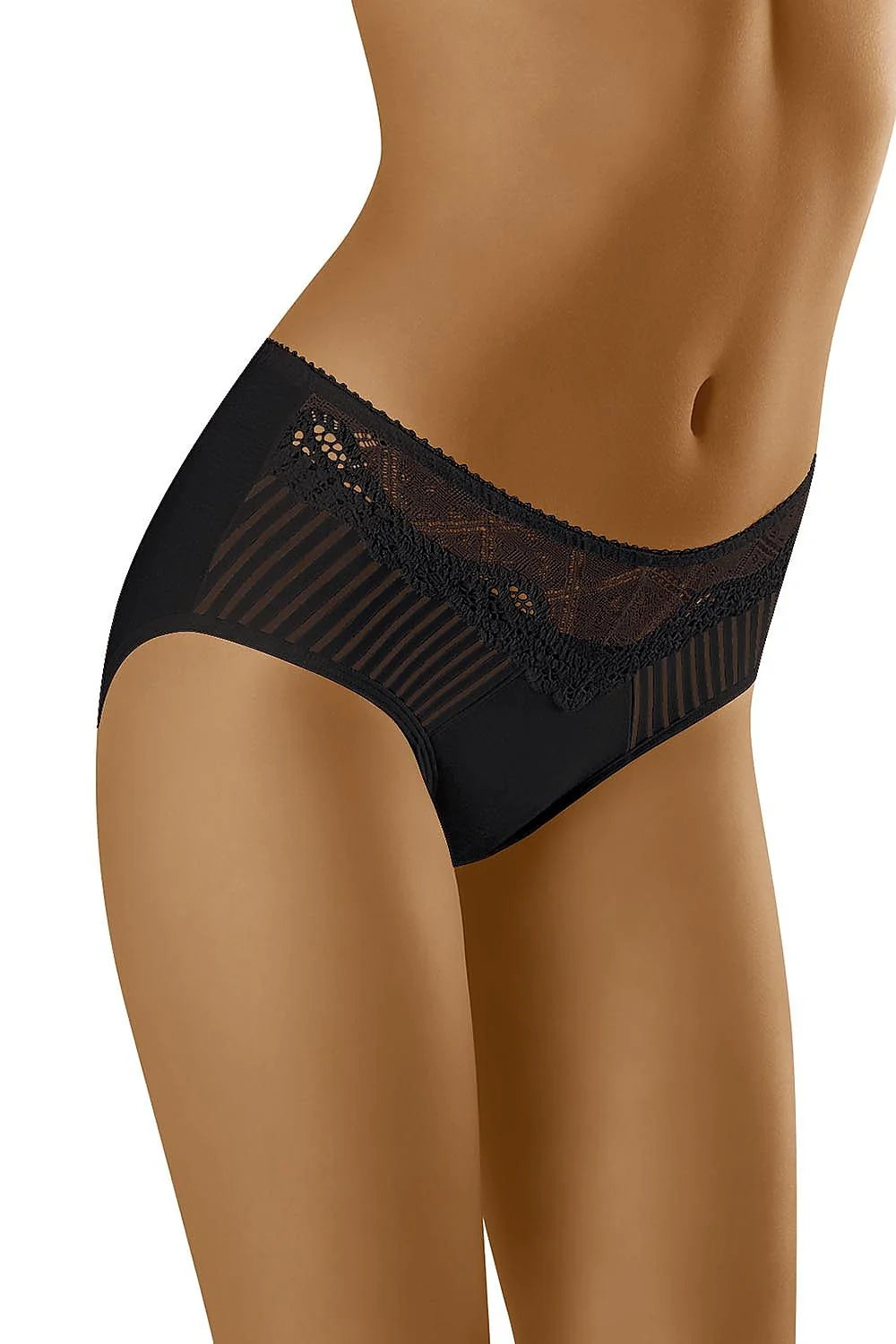 Culotte élégante en dentelle noire Wolbar pour une allure sexy et raffinée au quotidien