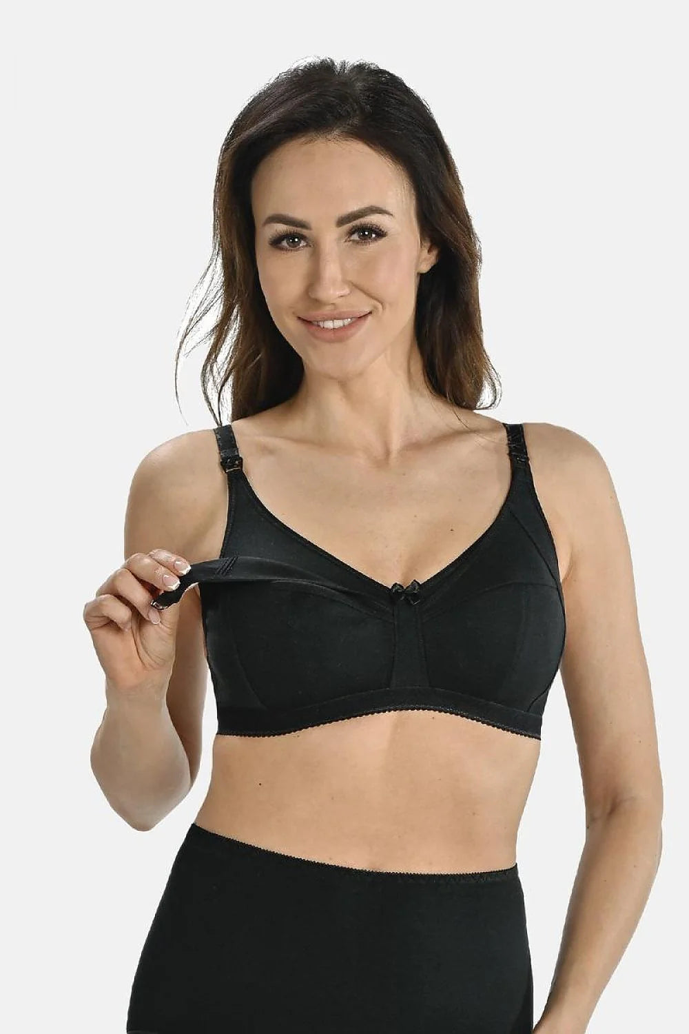 Soutien-gorge allaitement sans armature confort maternité femmes noir réglable bretelles larges poches détachables Teyli