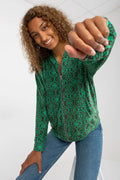 Veste zippée pour femme motif géométrique audacieux couleurs vives coupe ajustée matériaux doux style moderne polyvalent