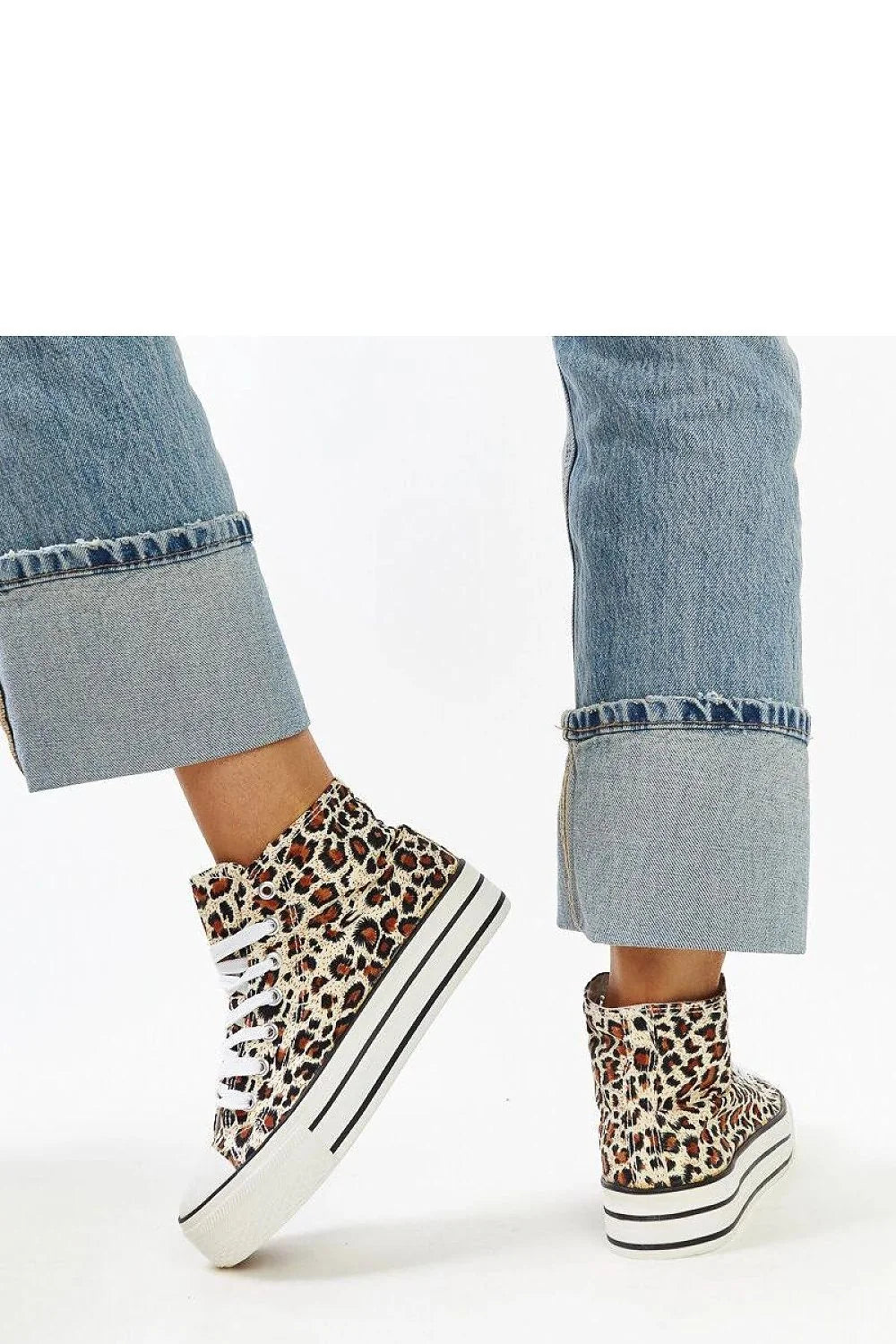Baskets Solea Hautes à Imprimé Léopard pour Femme, Style Moderne, Coupe Montante, Semelle Épaisse, Comfort et Durabilité, idéales pour Look Casual ou Streetwear