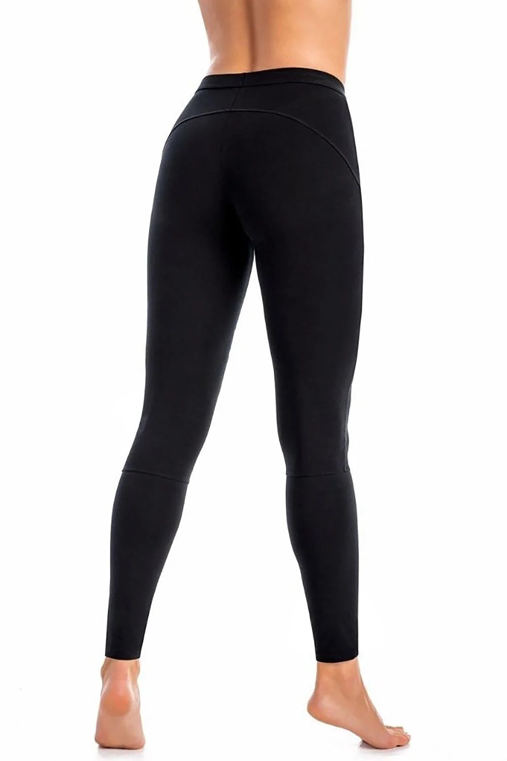 Leggings longues Teyli femme noir intense matériau haute qualité élasticité ajustement parfait coupe moderne style minimaliste entraînement quotidien