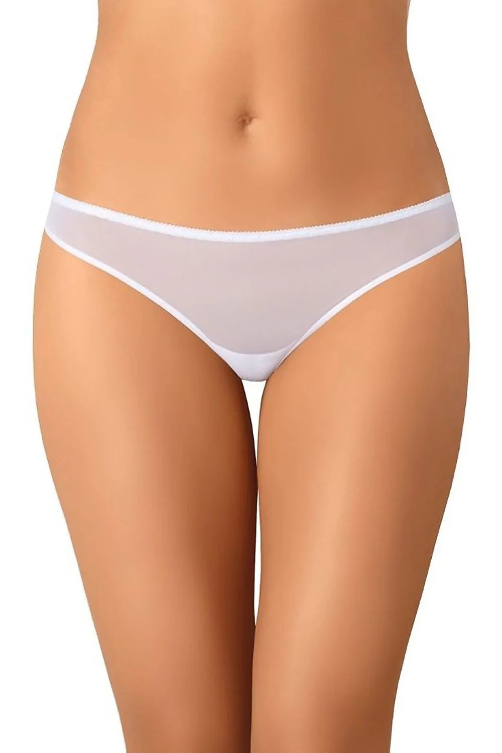 Ensemble de sous-vêtements féminins string blanc en maille délicate coupe classique ajustement confortable polyester élasthanne taille XS à XL