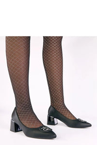 escarpins femme noir cuirartificiel bout pointu talon bas stable effetverni boucle strass zircons empeigne semelleinterieure cuirdoux confort chic classique usagequotidien
