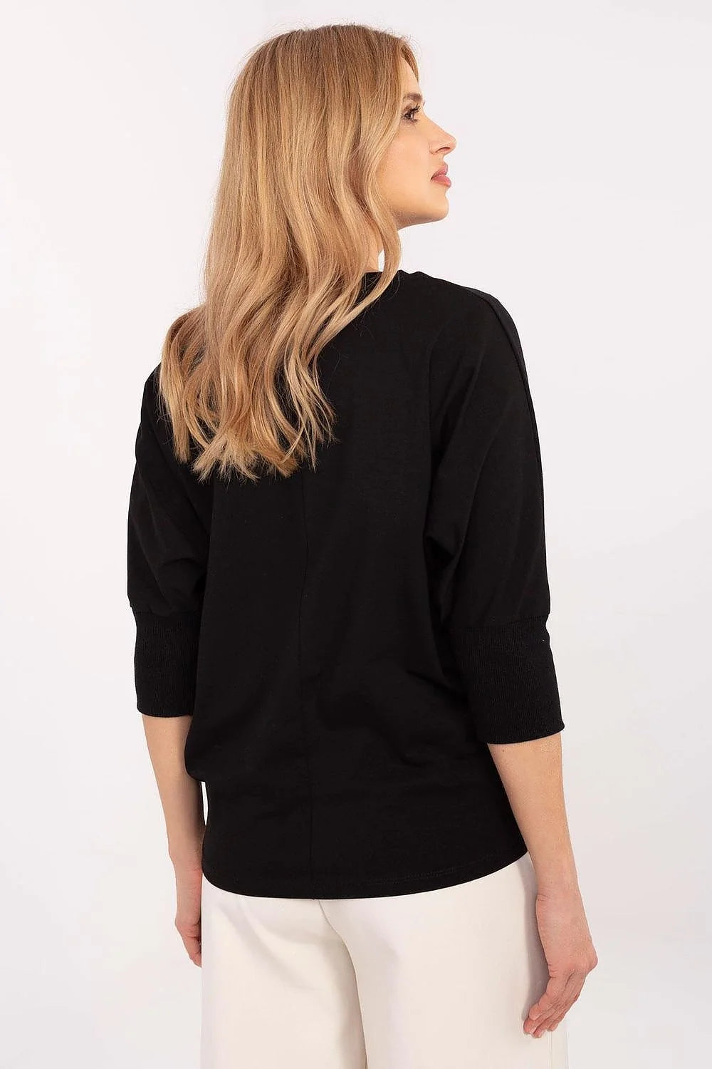 Chemisier moderne élégant semi-formel coton élasthanne manches longues coupe droite motifs abstraits strass femme