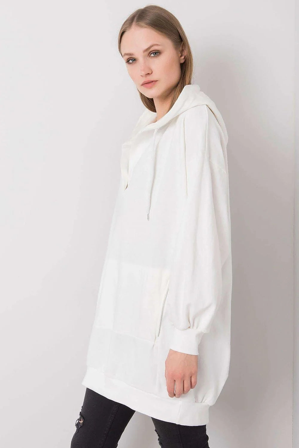 Sweatshirt à capuche pour femme moderne oversize couleur rose néon coton polyester poche kangourou style décontracté occasions multiples