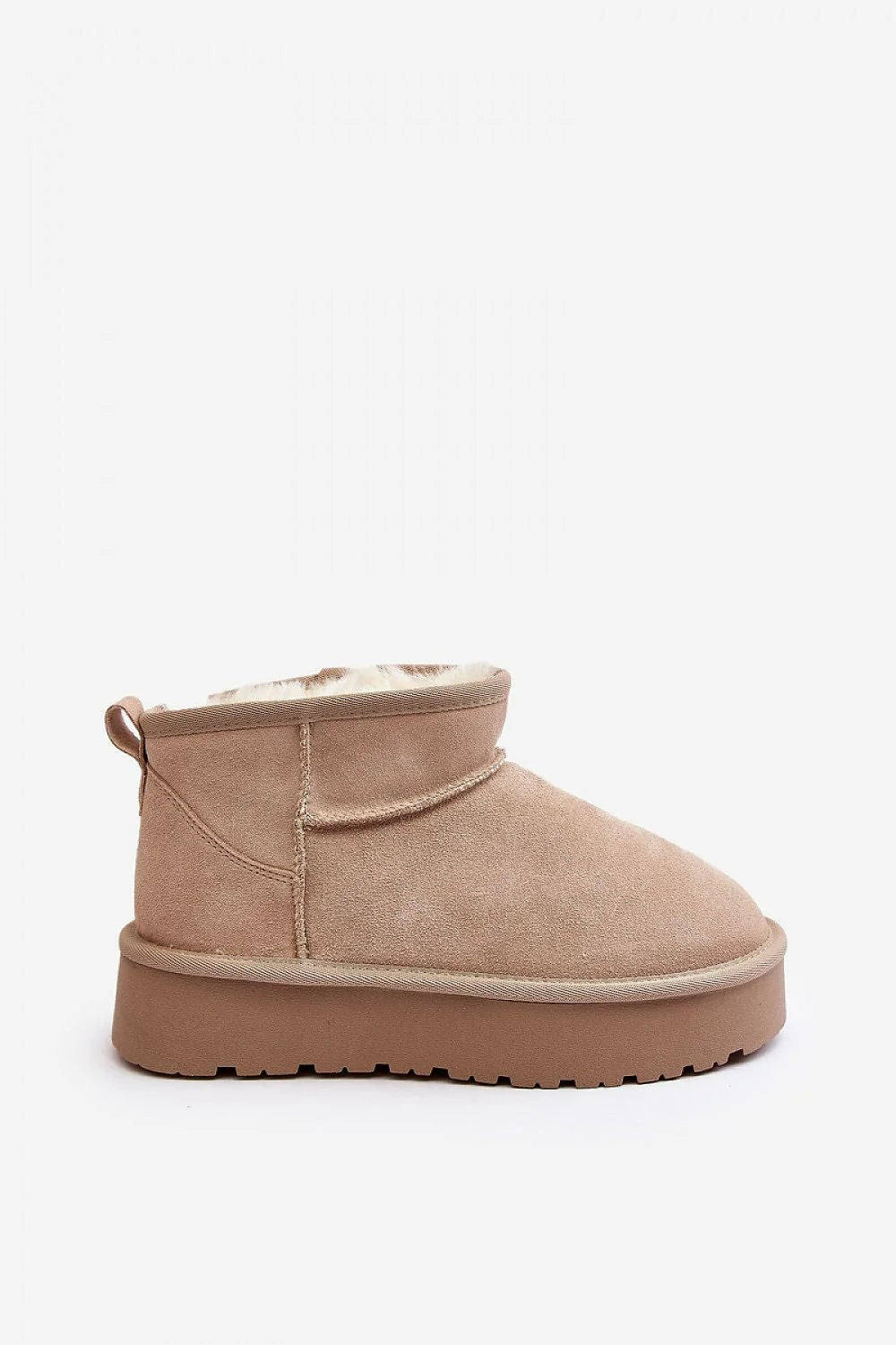 Bottes de neige pour femmes design moderne confortable cuir suédé fourrure synthétique hauteur 9.5 cm plateforme 5 cm casual hiver