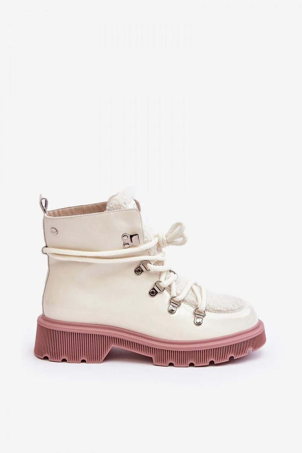 Bottes trappeur élégantes en cuir vachette GOE avec fourrure deagneau pour femmes, style moderne urbain, confort et durabilité