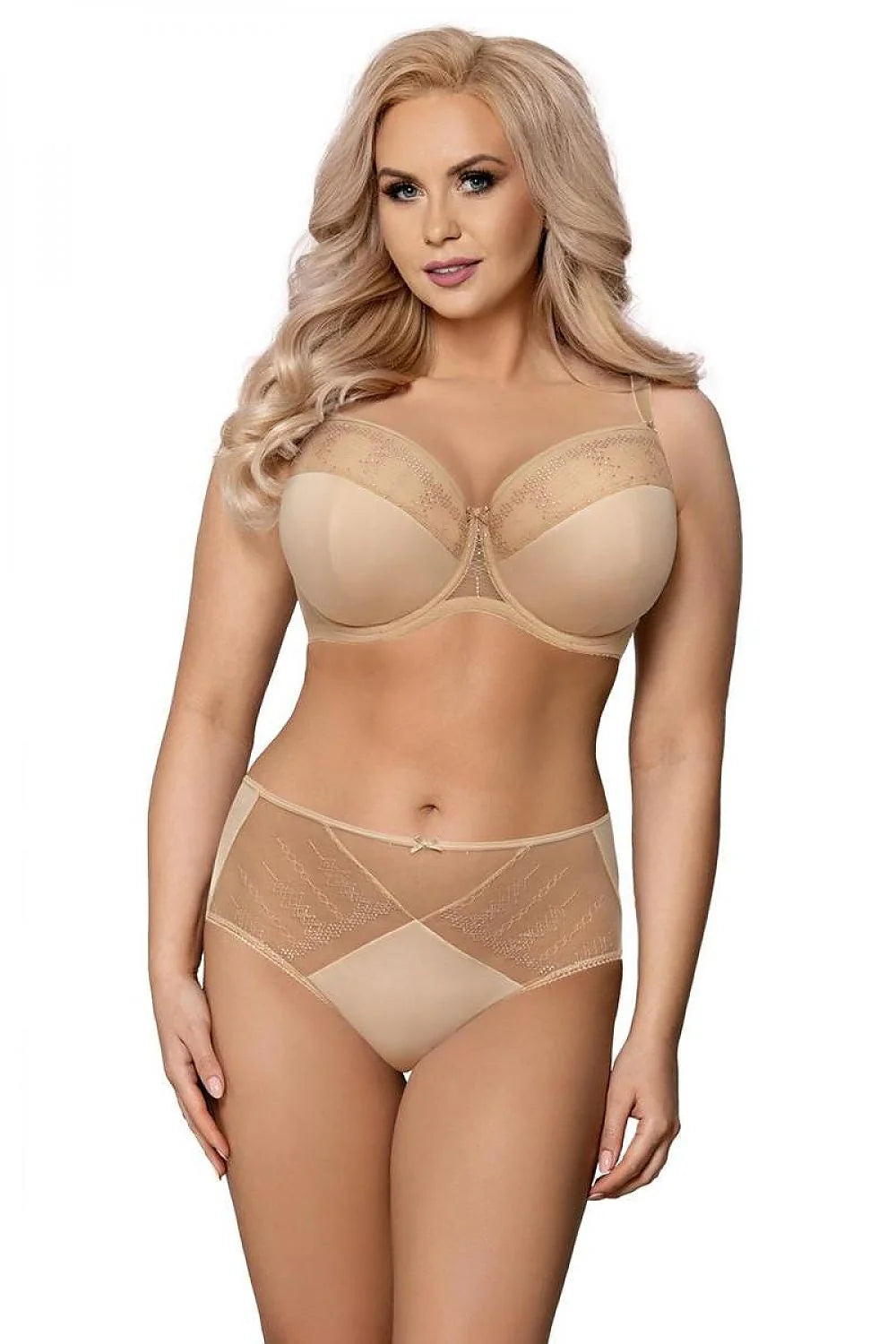 Soutien-gorge rembourré Vena Lingerie nude armatures mesh brodé coupe balconnet confort style élégance