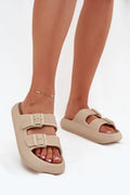 Sandales ouvertes Step in style, style décontracté, matériau mousse, confort maximal, sangles réglables, idéales pour la plage, piscine, vacances, femmes