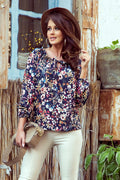 Chemisier fluide polyester bohème chic floral confort mode éthique européenne pour femmes modernes élégantes